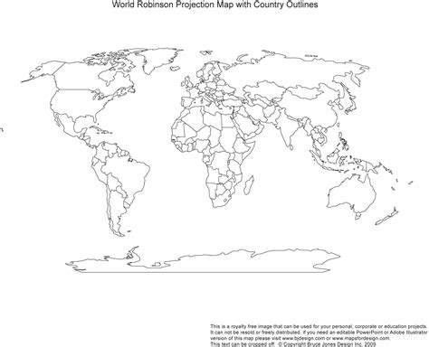 World Robinson Global Projection Map Printable Blank Royalty Free  Blank World Map Kids