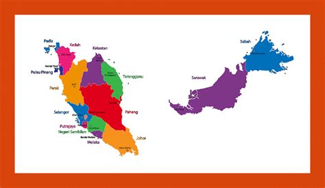 States Map Of Malaysia Maps Of Malaysia Maps Of Asia  Map
