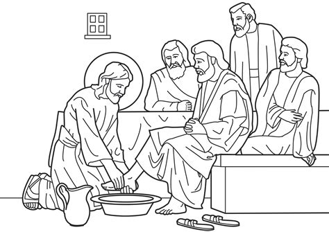 The golden calf exodus 32 ten mandments pinterest from coloring pages of jesus washing his disciples feet. Image: Coloring: Jesus Washes His Disciples Feet صورة ...