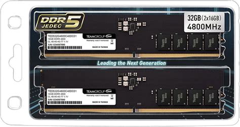 Teamgroups First Ddr5 4800 32gb Memory Kits Are Available To Buy As