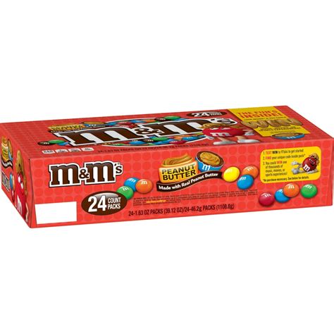 Mandms Peanut Butter Chocolate Candy Singles Size 163 Ounce Pouch 24