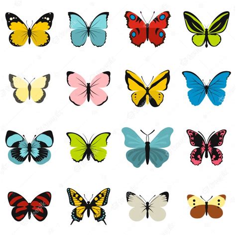Premium Vector Butterfly Icons Set