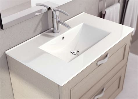 Lavabo Para Mueble De Baño En Porcelana Blanca Artandbath Thin