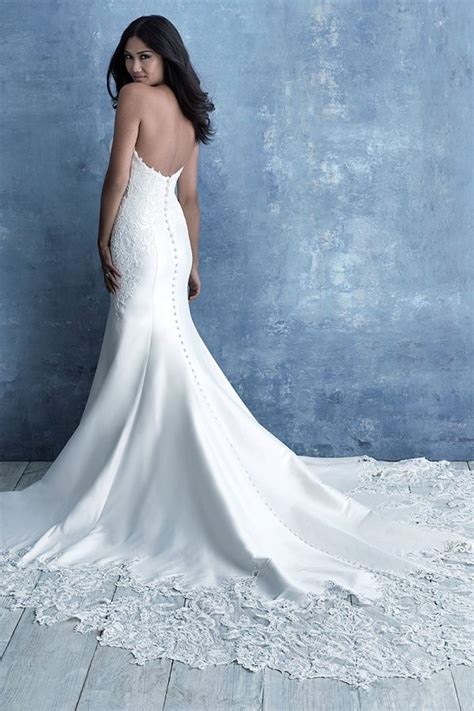 9721 Allure Bridals Floral Appliqued Wedding Dress