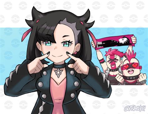 Marnie And Team Yell Grunt Pokemon And 1 More Drawn By Artsheops