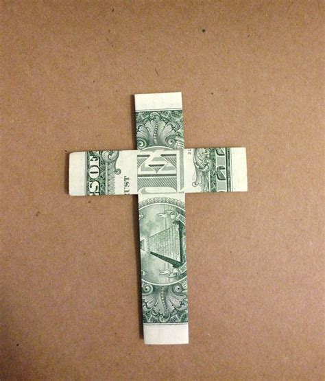 One Dollar Bill Money Origami Christian Cross By Origamitoimpress