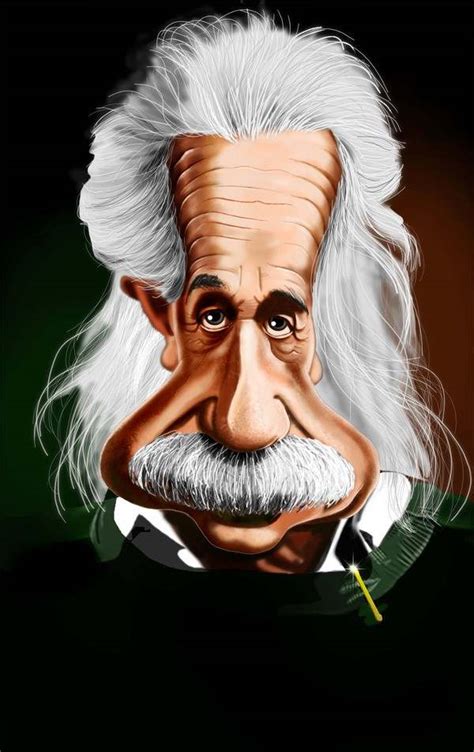Albert Einstein Caricature Funnyfaces Caricaturas Caricaturas De