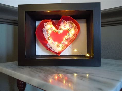 Handmade Heart Light up Shadow Box - Etsy