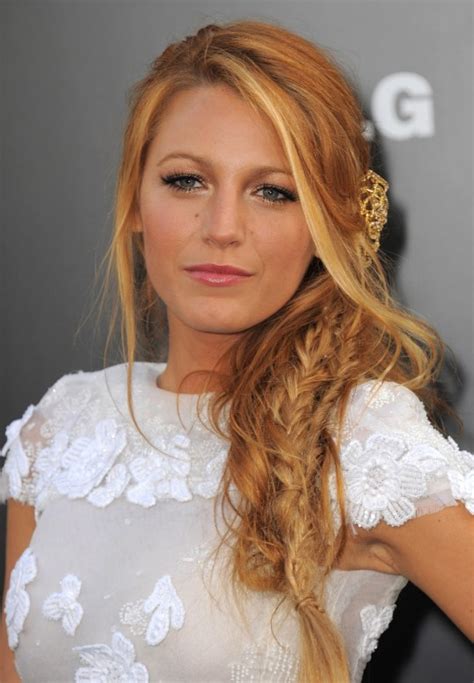 Blake Lively Messy Side Fishtail Braid Hairstyle
