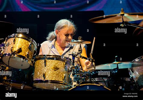 Drummer Ian Paice Of Deep Purple Rock Band During The Concert In Munich