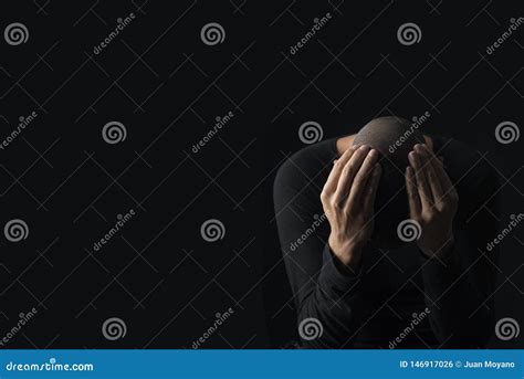 Desperate Man With His Hands In His Head Stock Photo Image Of