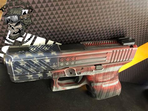 Beautiful Laser Cut And Coated American Flag Toms Custom Guns