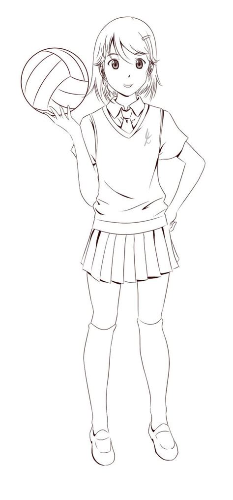 Coloring Page Schoolgirl Anime Coloring Pages School Girl Manga