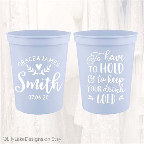 Personalized Wedding Stadium Cups 16oz Cup To Have To Hold Etsy