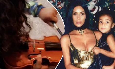 Kim Kardashian Proudly Shows Off Norths Musical Skills Daily Mail Online