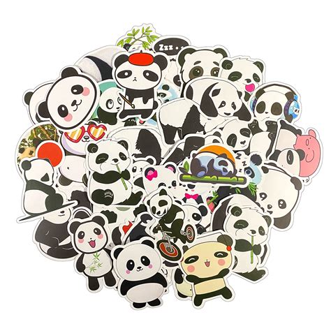 Buy Cartoon Panda Stickers 100pcs Tegoge Cute Panda Stickersanimals