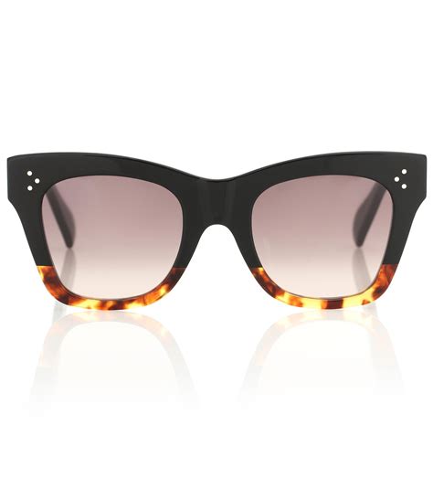 Celine Synthetic Cat Eye Sunglasses In Black Lyst