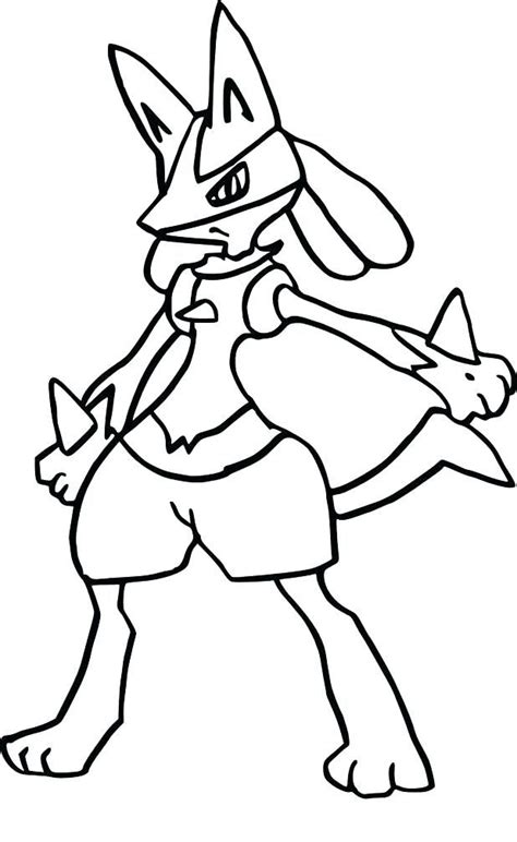 Pokemon Mega Lucario Coloring Pages At Free