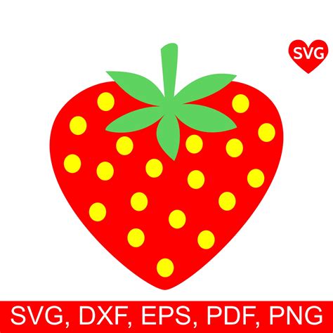 Heart Strawberry Svg File Love Strawberry Clipart Etsy
