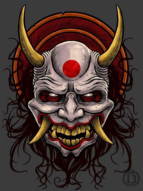 Oni By Dk13design On Deviantart Japanese Tattoo Art Samurai Artwork Japanese Demon Mask