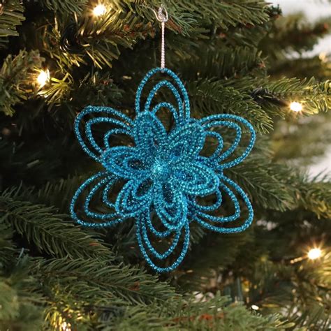 Buy Christmas flower teal blue online at Christmasdecorations.com
