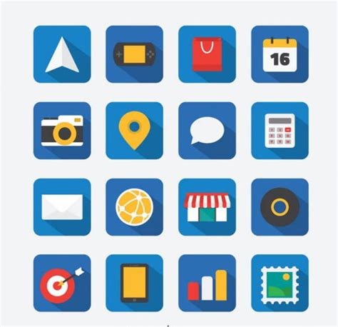 9 Web App Icons Design Templates