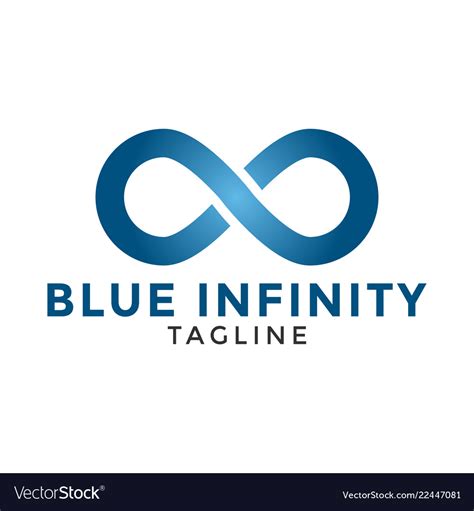 Blue Infinity Logo Icon Design Template Royalty Free Vector
