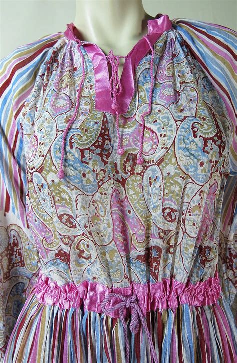 1970 s vintage gauzy printed cotton indian dress tagged size large marzilli vintage ruby lane
