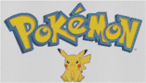 Pokemon Pikachu 18 Colors Cross Stitch Pattern Pokemon Cross