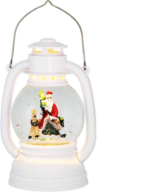 Buy Wondise Christmas Santa Snow Globe Lantern Battery Operated With 6