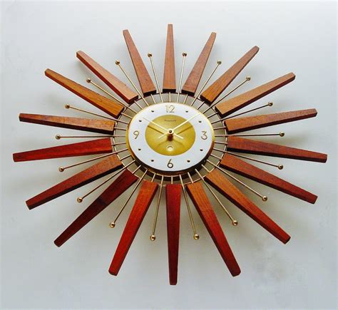 Starburst Clock By Forestville Mid Century Modern Expertly Etsy