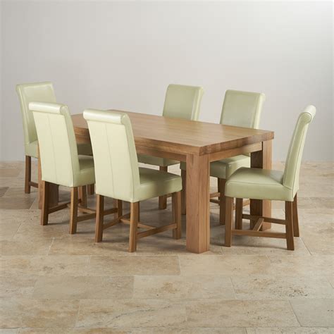 Oak Dining Tables Contemporary Chunky 6ft Solid Oak Dining Set
