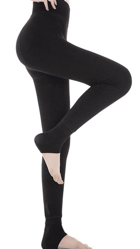 na women s fleece lined high quality thermal leggings winter thick warm over the heel