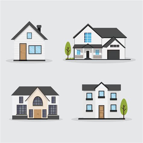 Collection Of Home Vector Illustration Isolated On White Background