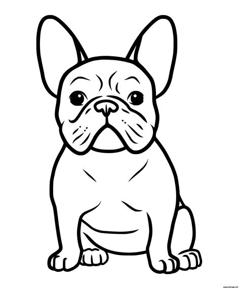 Coloriage Chiot Bulldog Anglais Dessin Chien à Imprimer