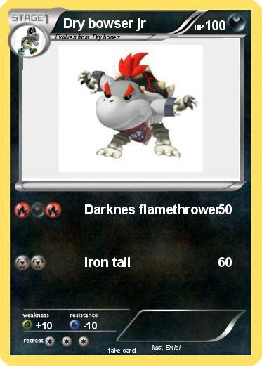Pokémon Dry Bowser Jr 30 30 Darknes Flamethrower My Pokemon Card