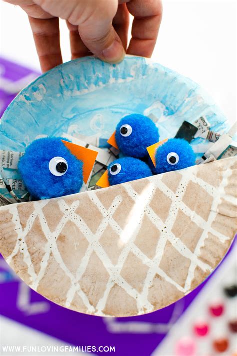 Paper Plate Bird Nest Easy Spring Craft For Kids Fun Loving Families