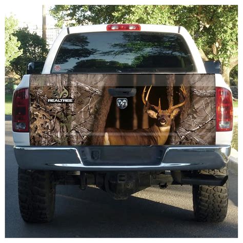 Camowraps Whitetail Graphic Tailgate Cover For Compact Truck Realtree