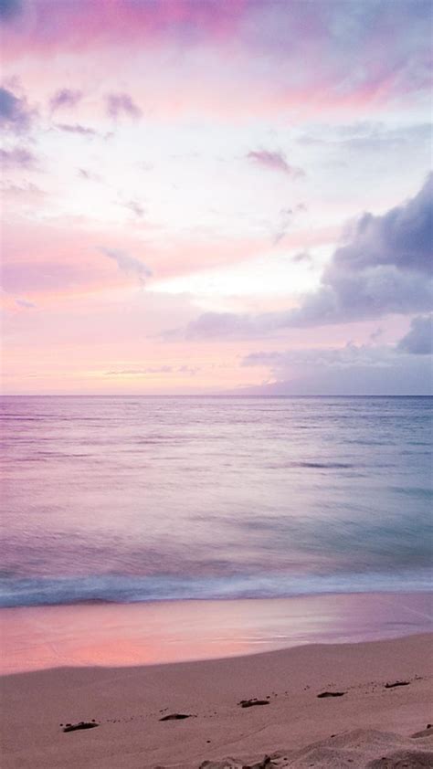 Beautiful Purple Sky Over The Sea Sunset Wallpaper Wallpaper Download
