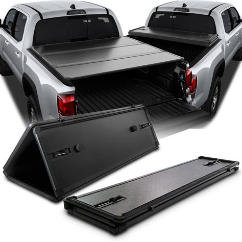 For 2016 2020 Toyota Tacoma Pickup 5 Feet 60 Hard Tri Fold Black
