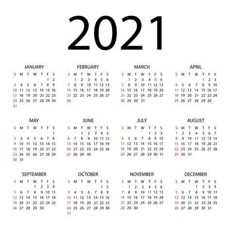 Lista 96 Foto Calendario 2021 Blanco Y Negro Para Imprimir El último