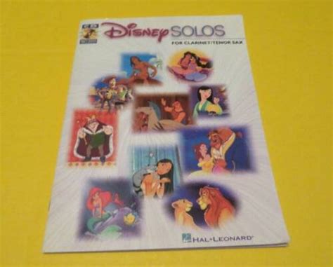 New Sheet Music Disney Solos Clarinet Tenor Sax Booklet Cd Wind