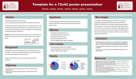 Ppt Template For A 72x42 Poster Presentation Names