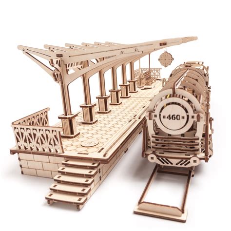 Wooden Train With Platform Set Hobby Kits For Men Brain Etsy
