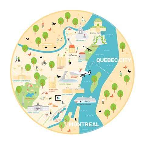Illustrated Maps Of Canadian Tourist Attractions On Behance