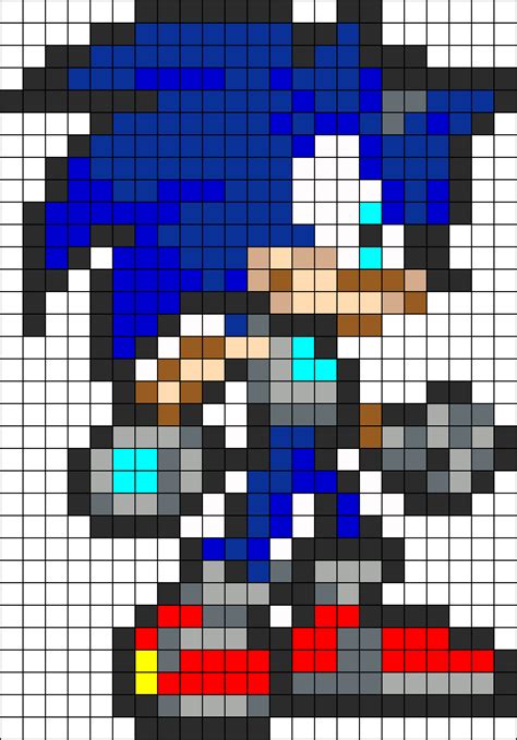 Deviantart is the world's largest online social. Sonic Perler Bead Pattern | Bead Sprites | Characters Fuse ...
