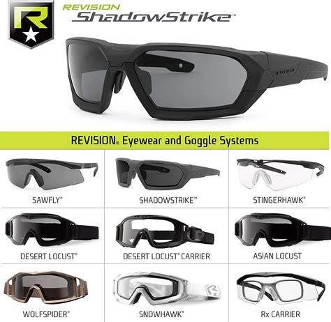 revision military shadowstrike deluxe yellow kit black anti fog tactical