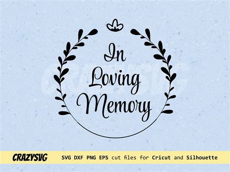 In Loving Memory Svg Cut Files Clipart Vectorency