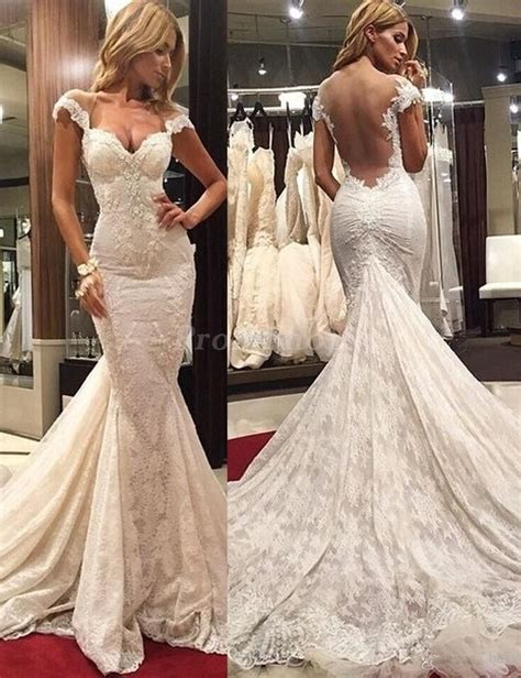 Enthusiastic Cap Sleeves Scoop Lace Court Train Wedding Dresses