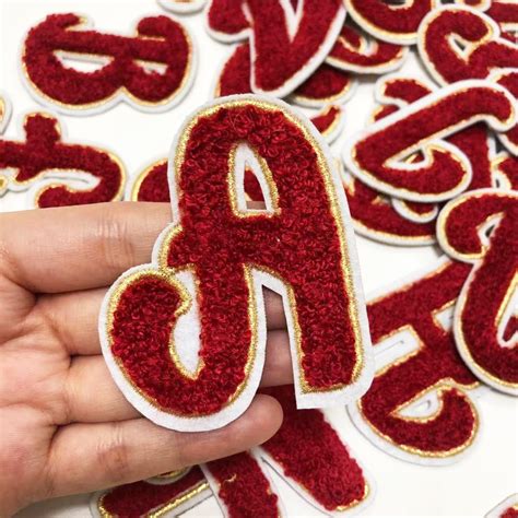 26 English Letters Alphabet Towel Embroidered Patches For Clothing Bag